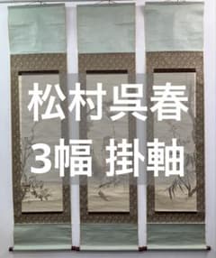 松村呉春 3幅（白梅・寿老人・赤梅） 絹本 掛軸 - メルカリ