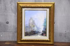 EDK111 田巻洋一 サクレクール寺院 モンマルトル F3号 油彩画 額装