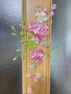 ワイヤークラフト。ディップアート。 縦型。横型2WAY桜リース❁⃘*.゜