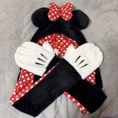 値下げ可】ミニーマウス マフラーキャップ ファンキャップ ディズニー