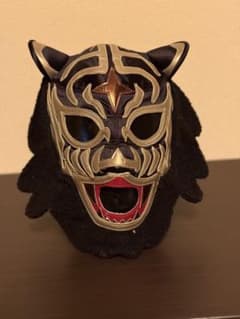 初代ブラックタイガー マスク｜黒サテン×白金本革｜knockout SIMA製