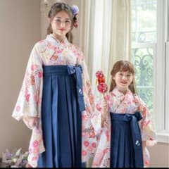 キャサリンコテージ 袴 160㎝ いにしえ華車藤×紺袴[A4] 小学校卒業式