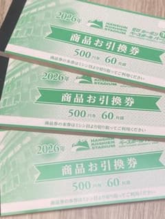 阪神甲子園球場 商品お引換券 500円 60枚綴 3冊 - メルカリ