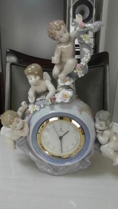 LLADRO リヤドロ【天使の時計】2 リアドロ インテリア 陶器 L408