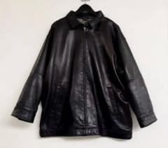 超スペシャル 90s ラルフローレン レザー ジャケット XXL ブラック 黒