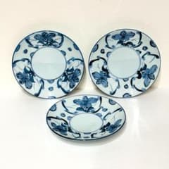 ⭐️ 有田焼 香琳作 染付 手描き 牡丹文 中皿 3枚 美品 ⭐️ - メルカリ