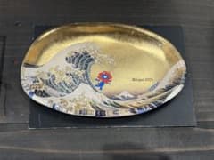 箔一 ミャクミャク ガラストレー 会場限定 葛飾北斎 神奈川沖浪裏 大阪