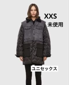 タグ付き】ディーゼル 2way デニム 切替 キルティング ロング コート