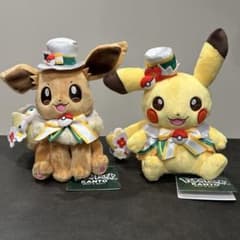 新品未使用】ポケパークカントー 限定 ピカチュウ イーブイ ぬいぐるみ