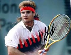 セール…アンドレ・アガシ直筆サイン入り超大型写真…アメリカ・プロ