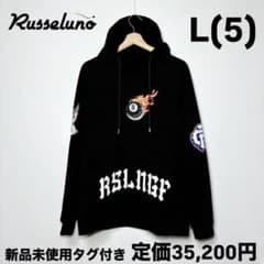 新品 ラッセルノ マスク フーディー マルチロゴ ブラック ゴルフ L