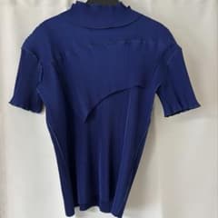 kotohayokozawa トップス ブルー 半袖 プリーツ - メルカリ