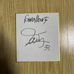 東京ヤクルトスワローズ 山崎太陽投手 直筆ミニサイン色紙 ドラフト3位