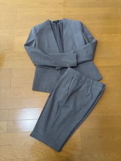 美品 セオリー Tailor Lanai パンツスーツセットアップ ノーカラーS
