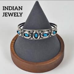 INDIANJEWELY 5連ターコイズシルバーバングル 刻印あり bong - メルカリ