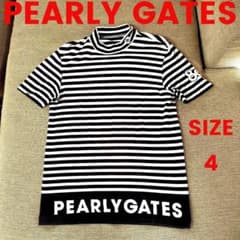 PEARLY GATES☆パーリーゲイツ☆モックネック☆ホワイト×ネイビー☆4