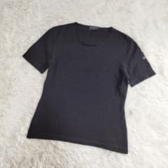 19143✨️CHANEL 42 カシミヤ100% レザーロゴ 半袖ニット 黒 - メルカリ