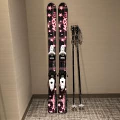 スキーセット スキー板 ストック ビンディング 110 85 女の子 黒