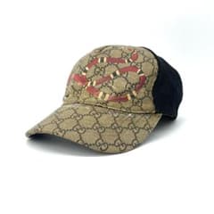 グッチ✨ベースボールキャップ GGスネーク メッシュ 蛇 帽子 シェリー