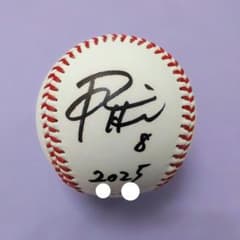非売品！楽天イーグルス・2025【8.辰己涼介選手】直筆サインボール