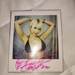 乙ありす 乙アリス サイン入りポラロイド写真 黒ビキニ チェキ - メルカリ