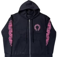 正規品 クロムハーツ ホースシュー フローラル ジップアップ パーカー