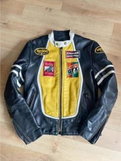 VANSON 38 USA製 シングルライダース TALONジップ ワッペン多数 - メルカリ