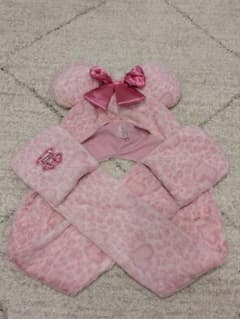 ディズニー ファンキャップ マフラー ミニー ヒョウ柄 ピンク - メルカリ