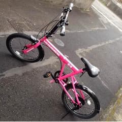 HUMMER(ハマー) ピンク 折りたたみ自転車 - メルカリ