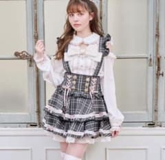 lizlisa はしごリボンチェックティアードスカパン - メルカリ