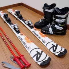メンテ済 120cm 靴22.5cm ROSSIGNOL カービングスキーセット - メルカリ