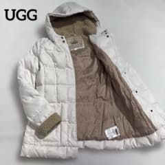 UGG アグ ダウンジャケット 裏地総柄 ボア フード付き レディース S