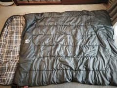 コールマン ハドソンダブル スリーピングバッグ 柄内側 寝袋 グレー