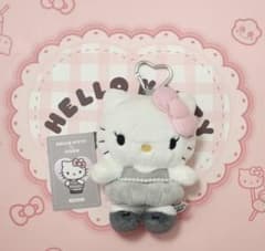 BLACKPINK ジス ハローキティぬいぐるみ キーホルダー ピンクグレー