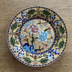 中国景泰蓝珐琅彩工芸品 飾り皿 景泰藍 けいたいらん 中国工芸七宝