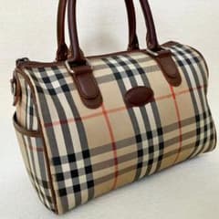 バーバリー ハンドバッグ ノバチェック シャドーホース キャンバス