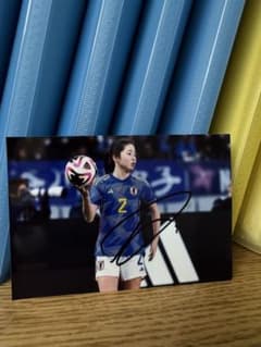 なでしこジャパン 清水梨紗 直筆サイン入り写真① マンチェスター