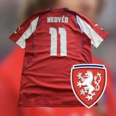 正規】04年 チェコ代表 ネドベド ネドヴェド サッカー ユニフォーム