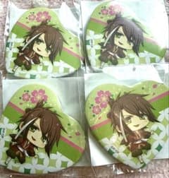 薄桜鬼 キャラポップストア 沖田 ハート缶バッジ SD 4点セット - メルカリ