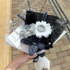 モールフラワー チャイラテ shop 枯れないお花 ブラックグレー 韓国