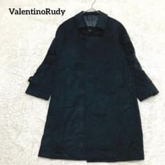 イタリア製 カシミヤ100％ ブラック ステンカラーコート M 比翼 黒