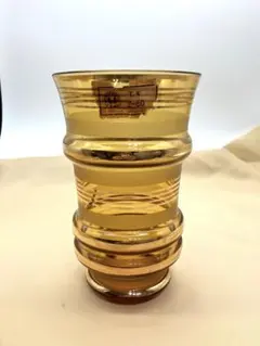 ボヘミアングラス 花瓶 青・金・茶 - メルカリ