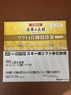 2026年最新】岩原 上国 リフト券の人気アイテム - メルカリ