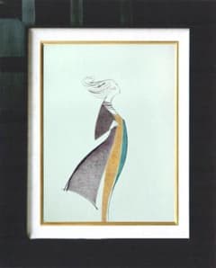 メルカリ 絵画絵 額付き (黒) 油絵F4-12023 愛しい女たち