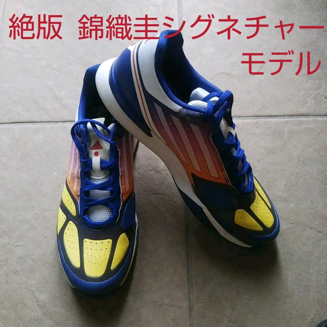 新品未使用錦織圭直筆サインアディダステニスシューズアディゼロフェザー