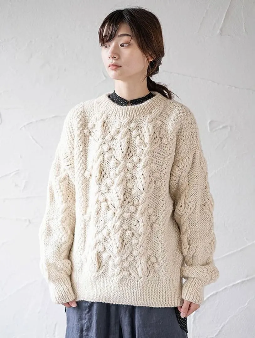 2026年最新】yuni ネパールハンドニット オーバーサイズプルオーバーの