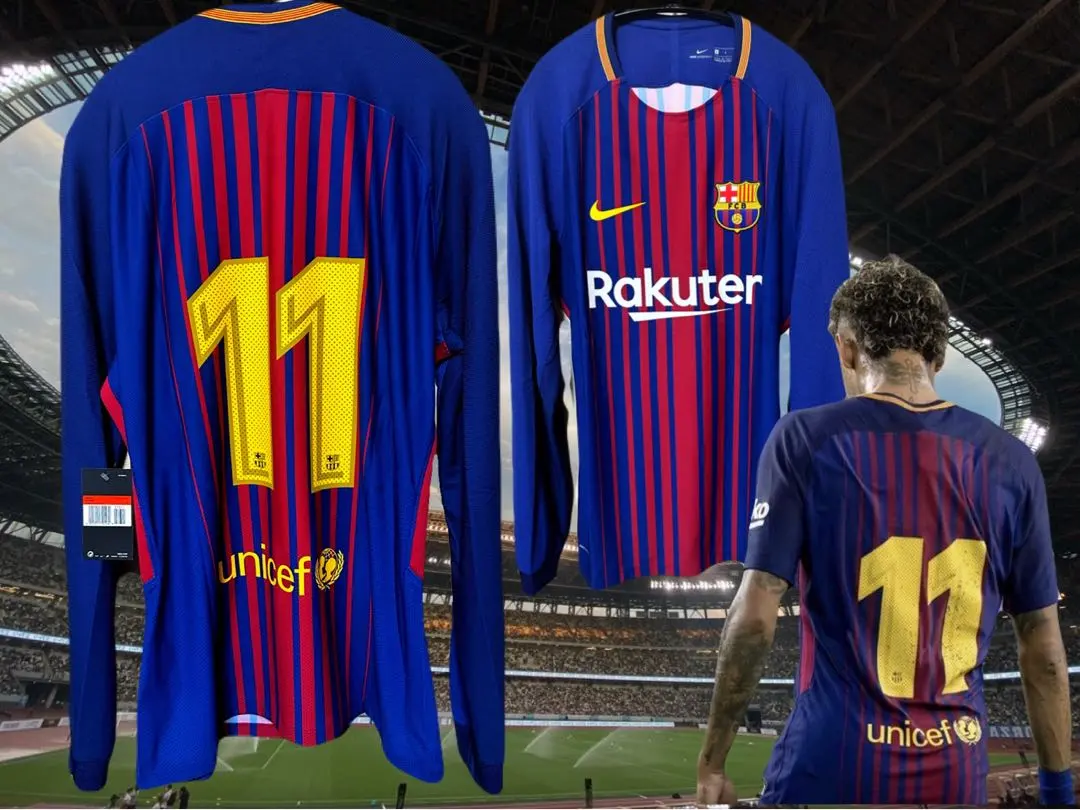 正規品】ネイマールバルセロナ14/15ホームレプリカ長袖三冠