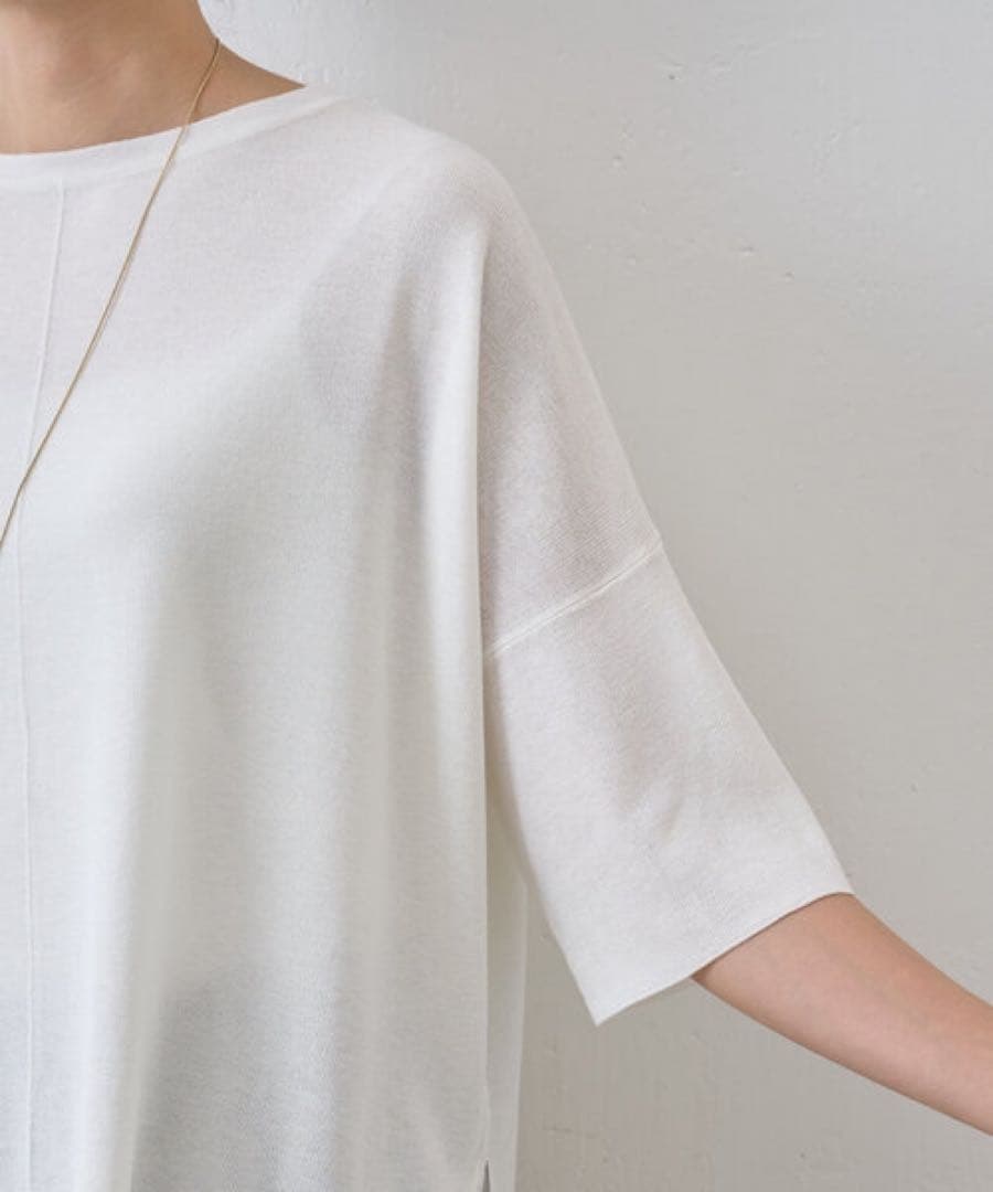 新品タグ付】ビアズリー 半袖サラッとプルオーバー ホワイト - メルカリ