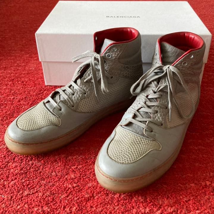 バレンシアガ BALENCIAGA ハイカットスニーカー 42 グレー
