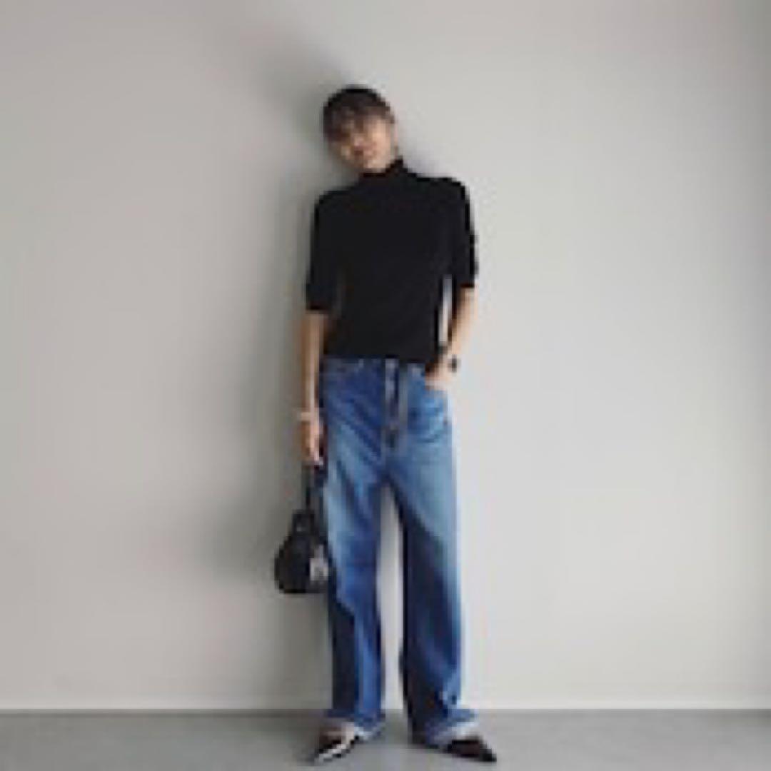 woadblue SALUUデニム　24インチ 坪田あさみさんコラボ＞SALUU サルー /デニムパンツ アイスブルー